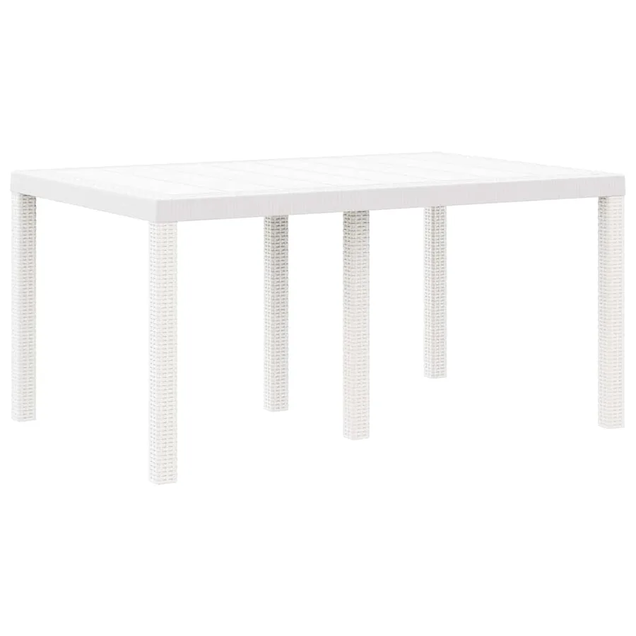 Table de Jardin Blanc 150 x 100 x 73 cm polyrotin - 6