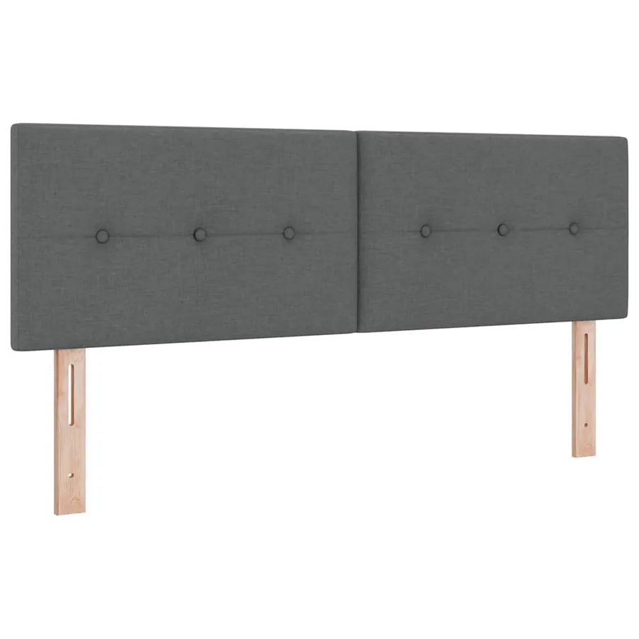 Tête de lit réglable en hauteur Gris foncé 160 cm tissu - 2