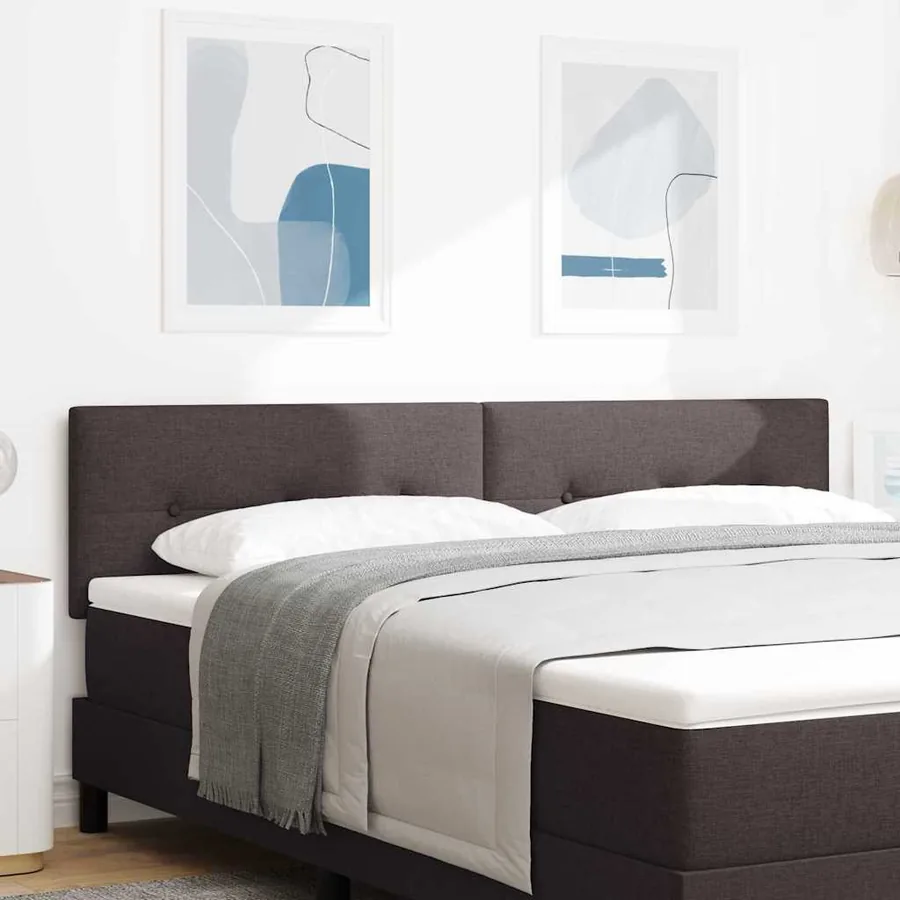 Tête de lit réglable en hauteur Marron foncé 180 cm tissu