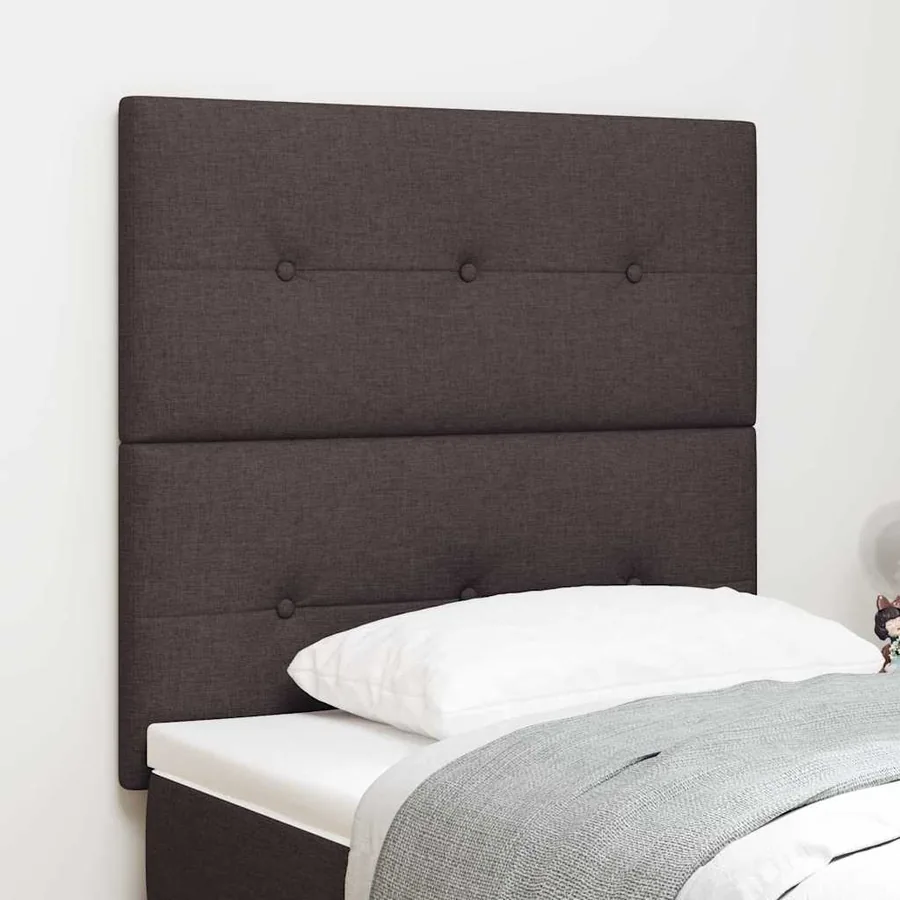 Tête de lit réglable en hauteur Marron foncé 90 cm tissu