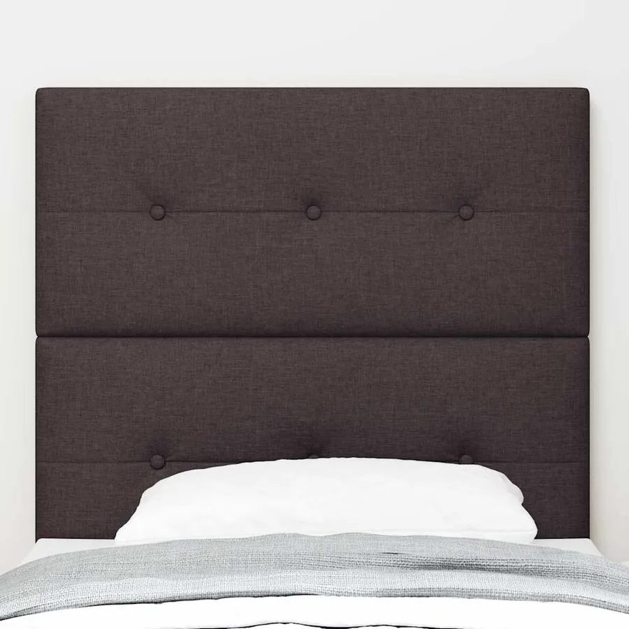 Tête de lit réglable en hauteur Marron foncé 90 cm tissu - 3