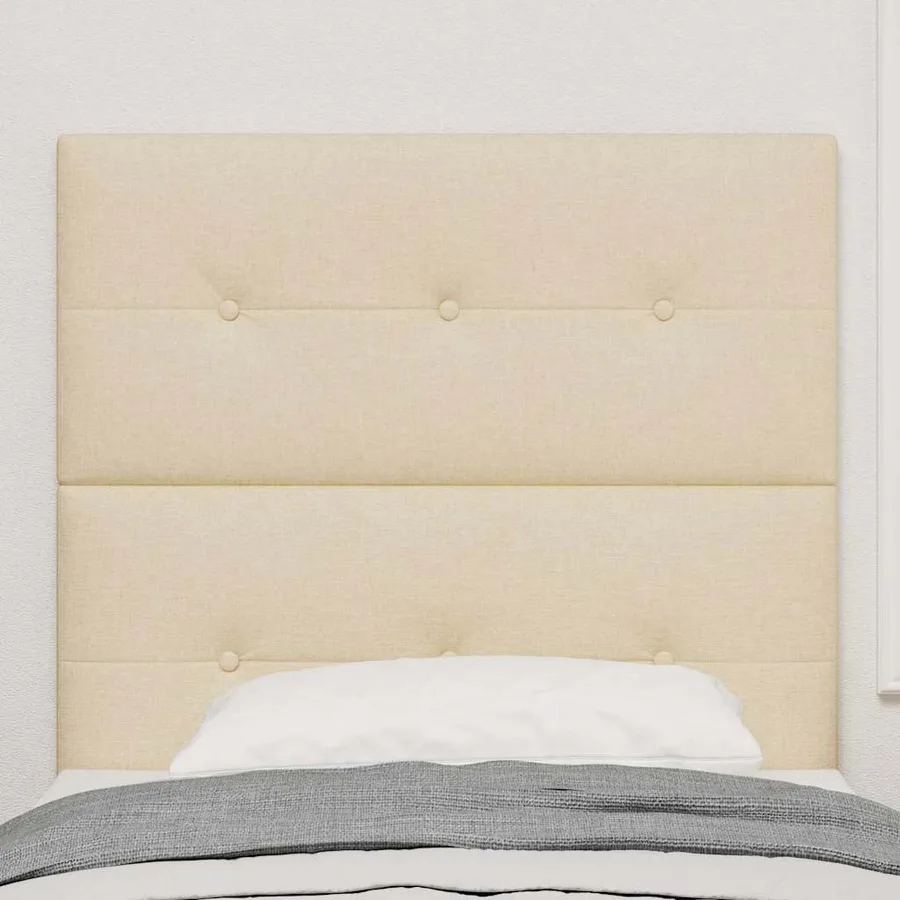 Tête de lit réglable en hauteur Crème 80 cm tissu - 3