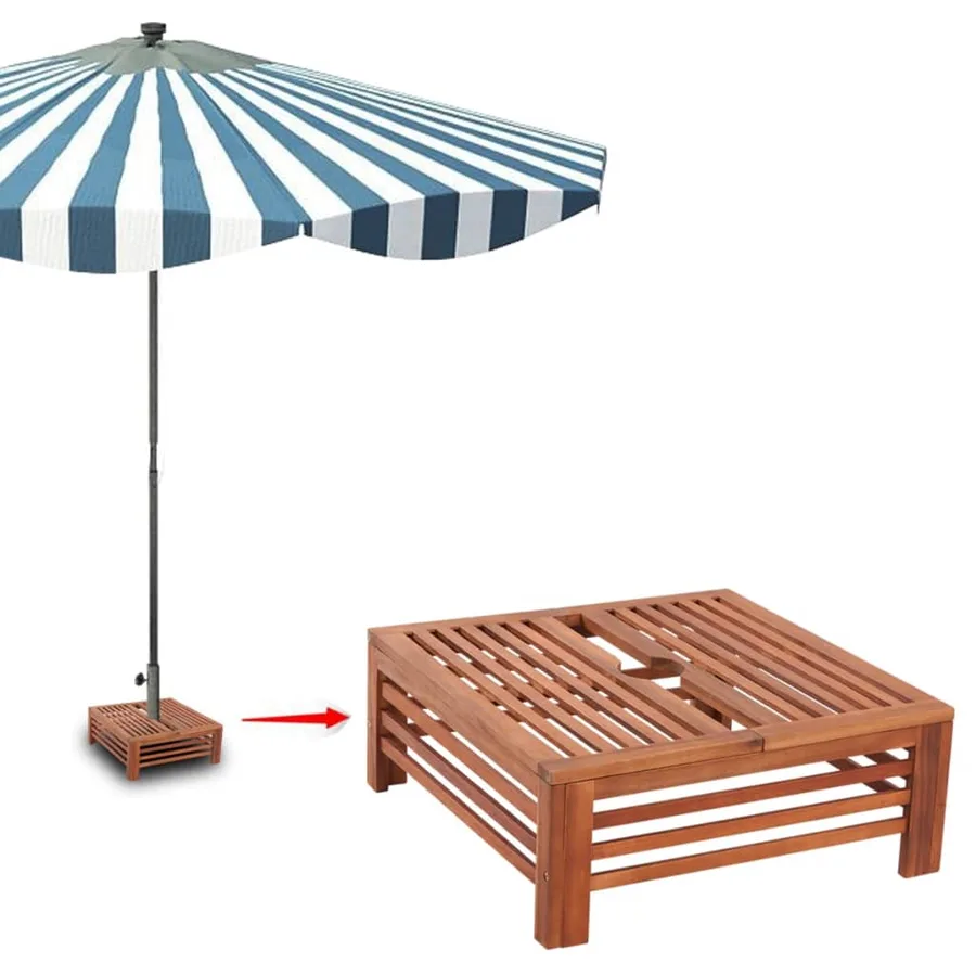 Couverture de support de parasol en bois - 5