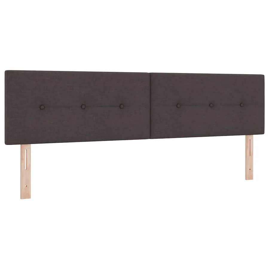 Tête de lit LED avec bandes LED Marron foncé 180 cm tissu - 2