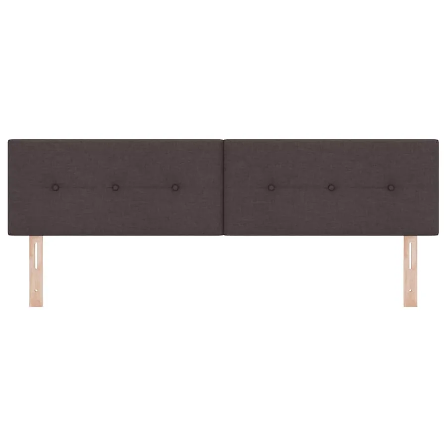 Tête de lit LED avec bandes LED Marron foncé 180 cm tissu - 5