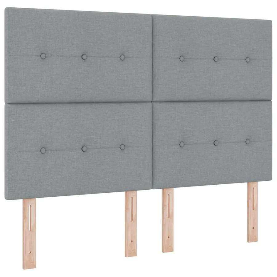 Tête de lit réglable en hauteur Gris clair 160 cm tissu - 2