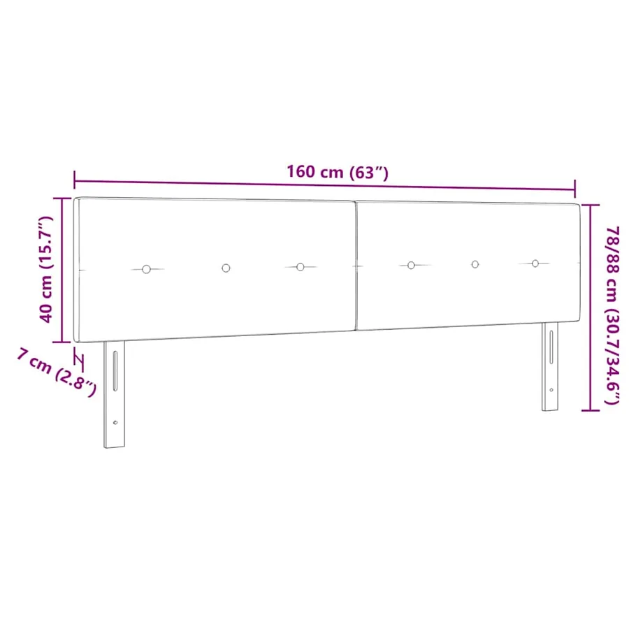 Tête de lit LED avec bandes LED Vert 160 cm Velours - 8