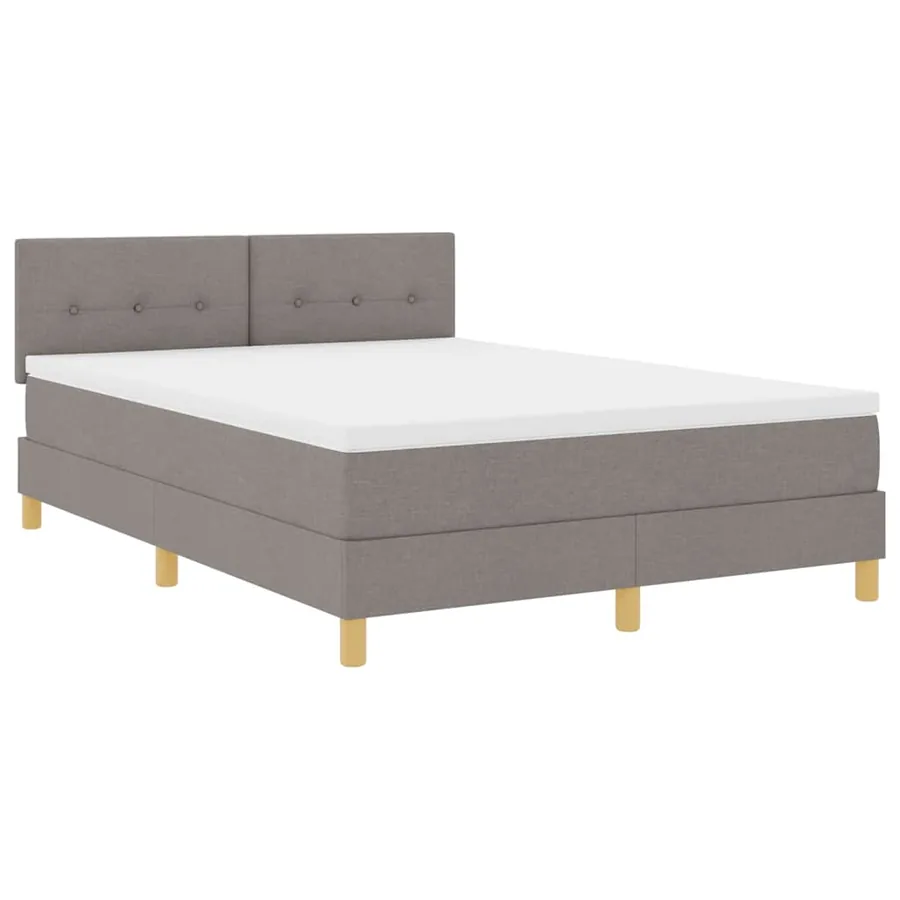 Lit à ressort LED avec bandes LED Taupe 160 x 200 cm tissu - 2