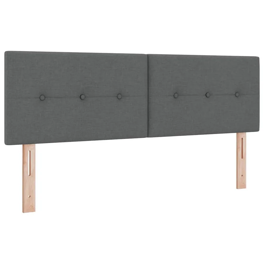 Tête de lit réglable en hauteur Gris foncé 144 cm tissu - 2