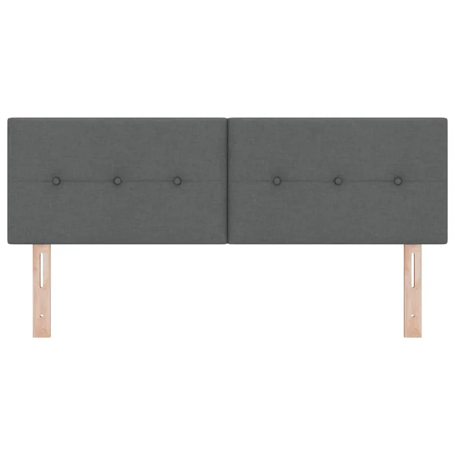Tête de lit réglable en hauteur Gris foncé 144 cm tissu - 5