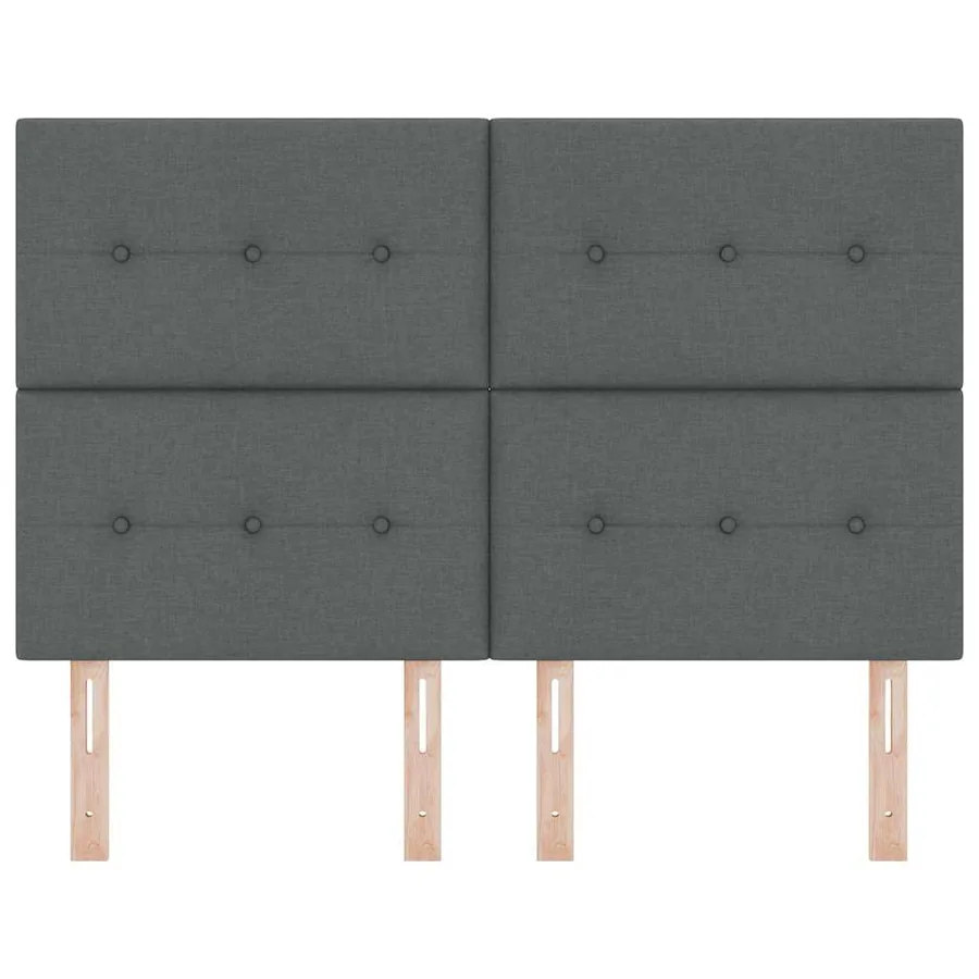 Tête de lit réglable en hauteur Gris foncé 144 cm tissu - 4