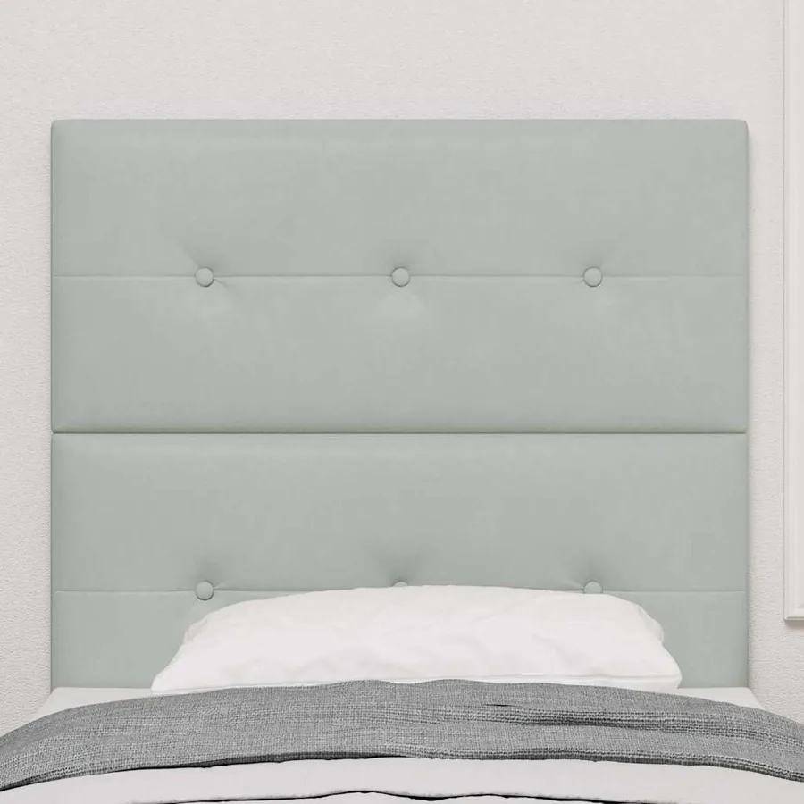 Tête de lit Gris clair 100 cm Velours - 3