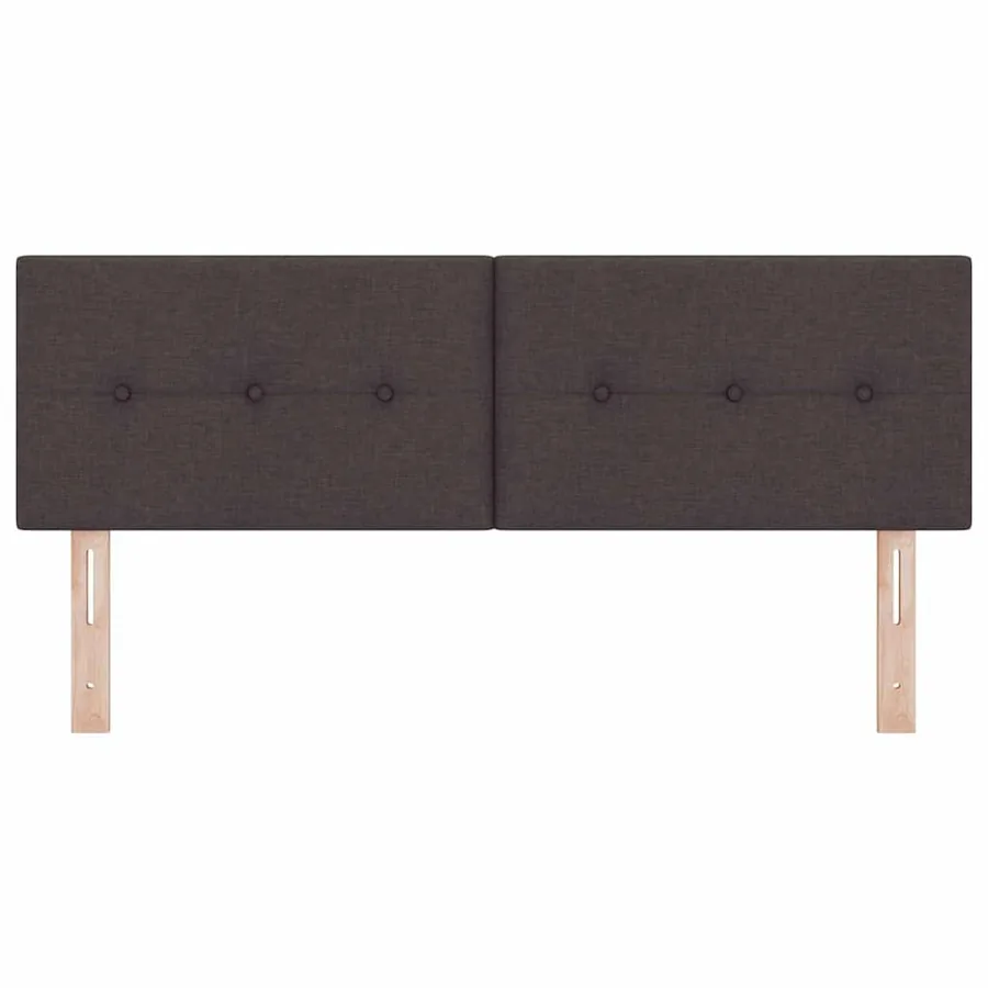Tête de lit réglable en hauteur Marron foncé 160 cm tissu - 5