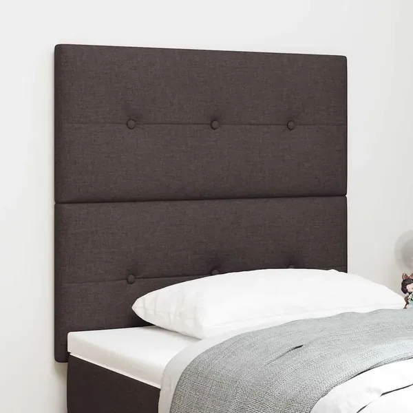 Tête de lit réglable en hauteur Marron foncé 80 cm tissu