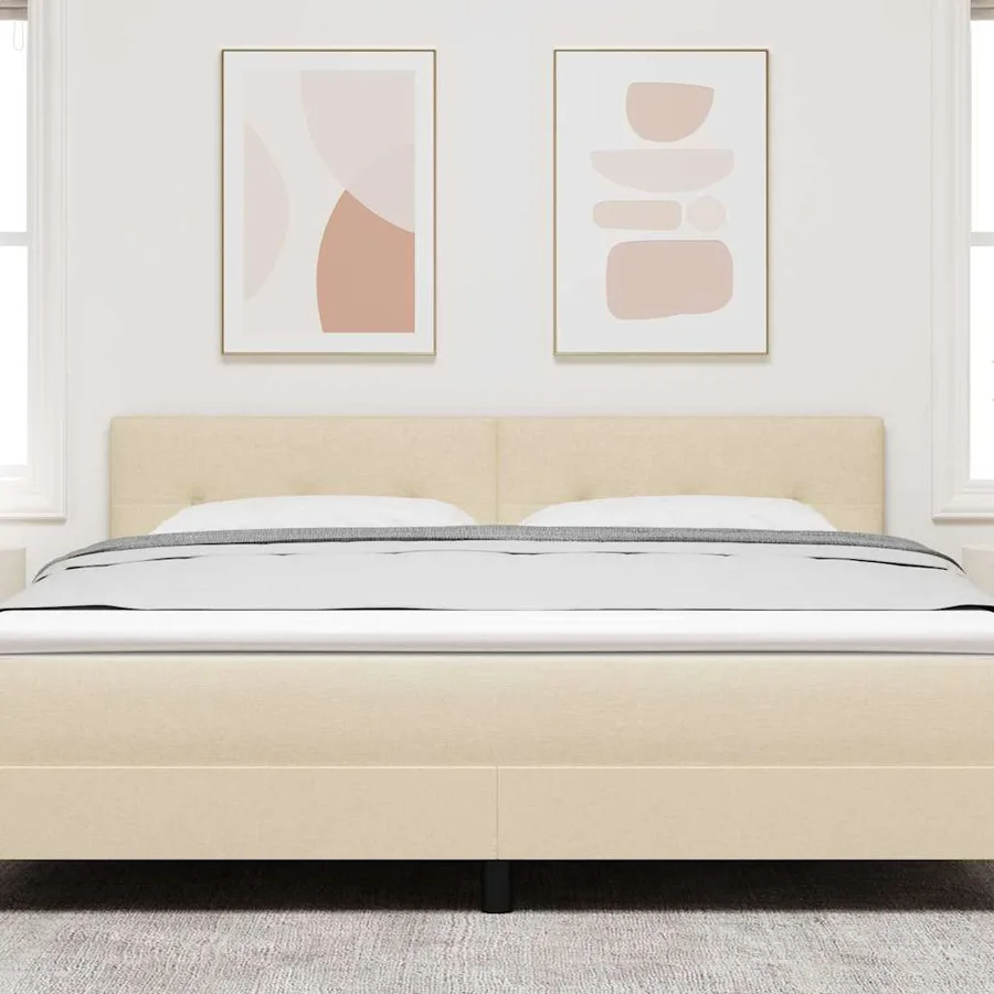 Tête de lit LED avec bandes LED Crème 180 cm tissu - 3
