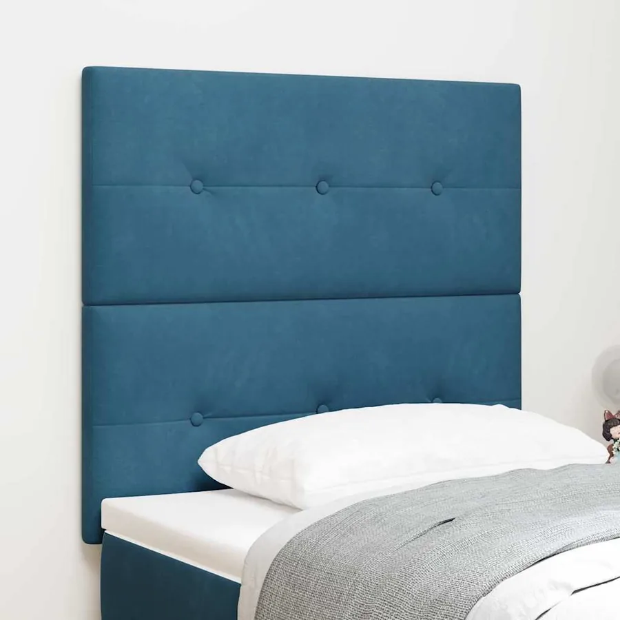Tête de lit Bleu foncé 80 cm Velours