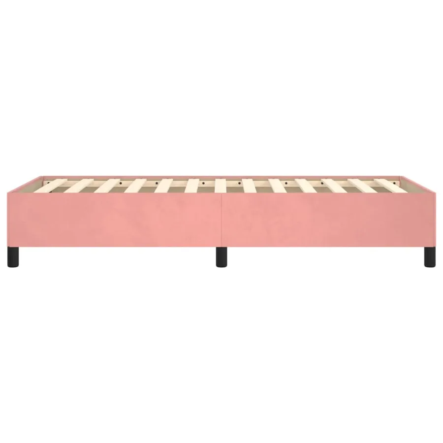 Cadre de lit sans matelas rose 80x200 cm velours - 6