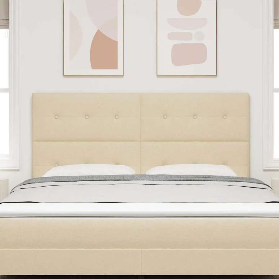 Tête de lit LED avec bandes LED Crème 180 cm tissu - 3