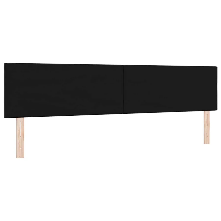 Tête de lit LED avec bandes LED Noir 200 cm Velours - 7