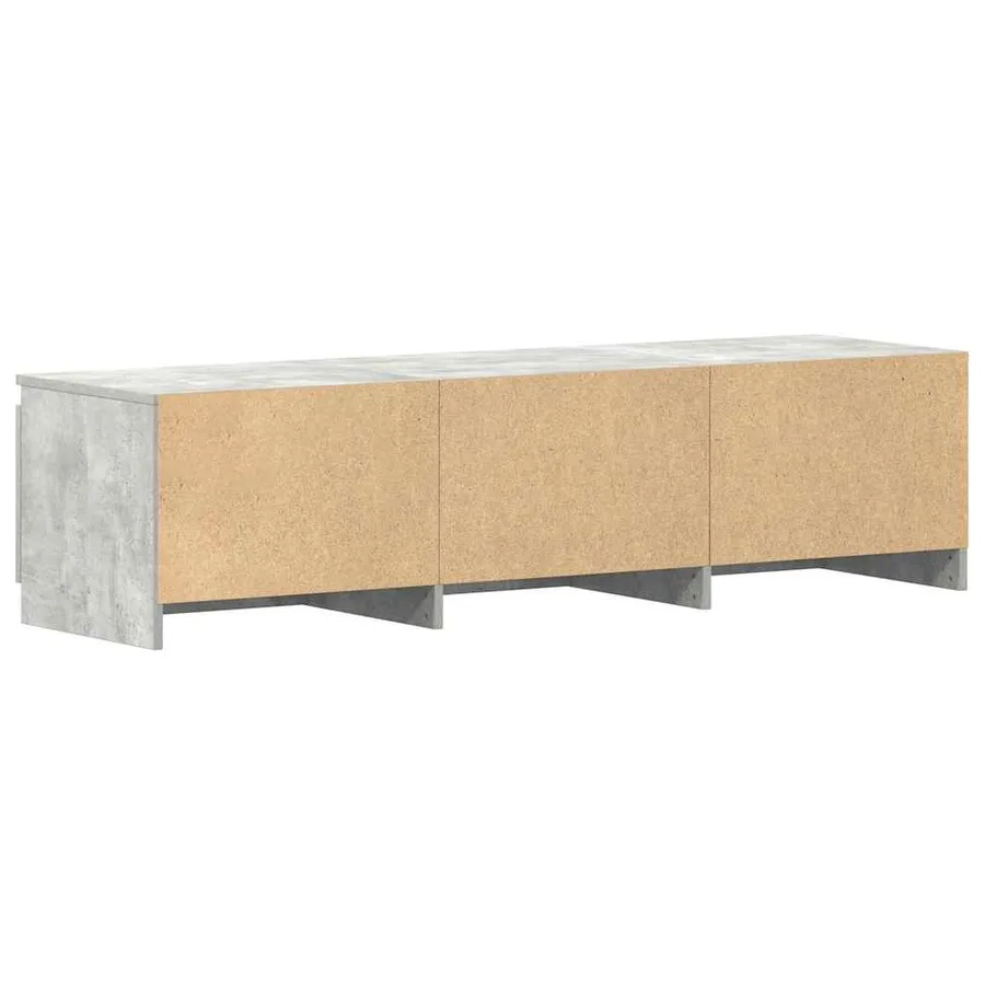 Meuble TV Gris béton 140x40x35,5 cm Bois d'ingénierie - 8