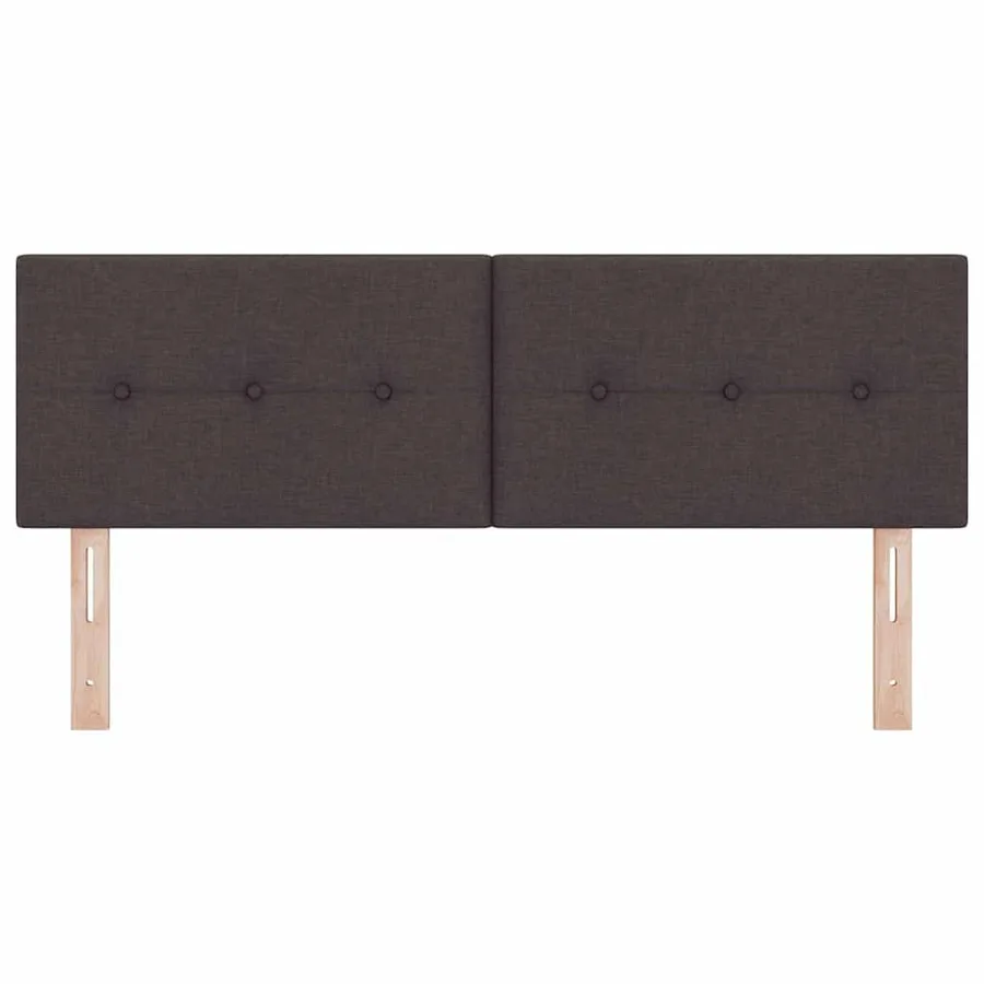 Tête de lit réglable en hauteur Marron foncé 144 cm tissu - 5