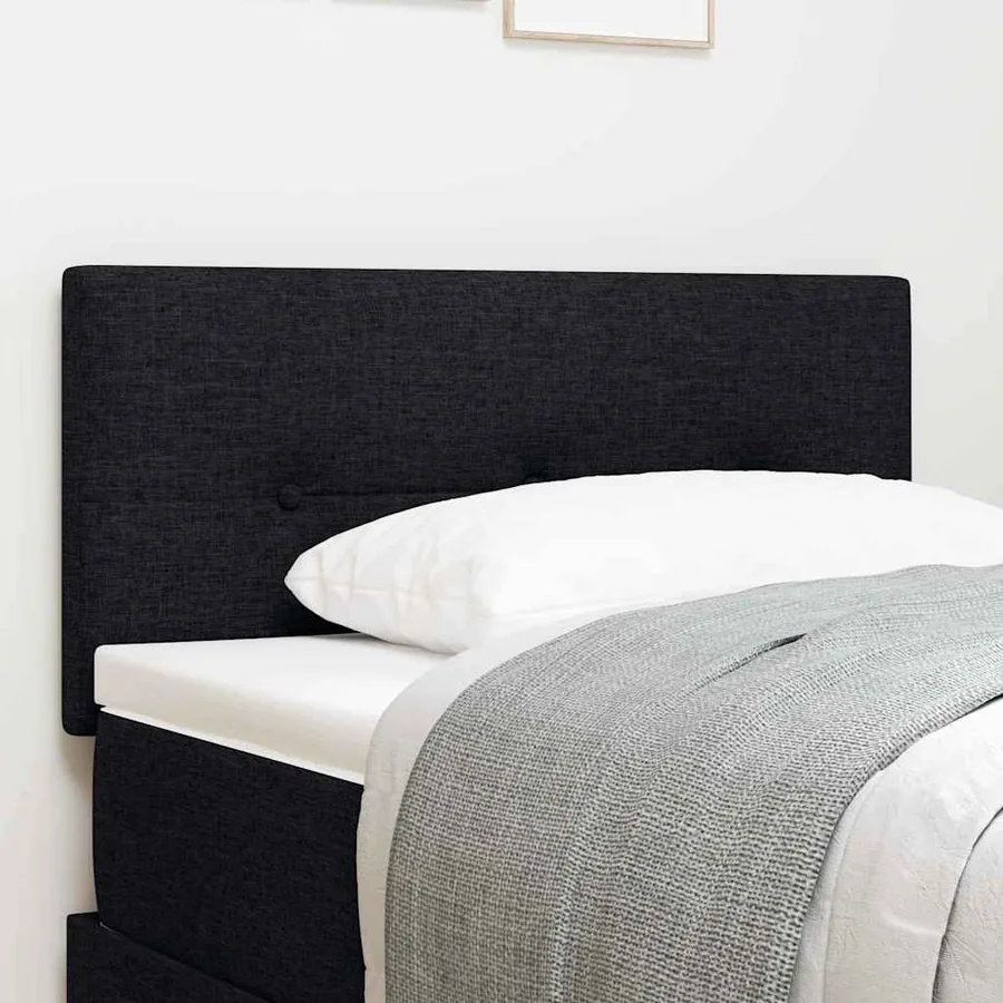 Tête de lit réglable en hauteur Noir 90 cm tissu