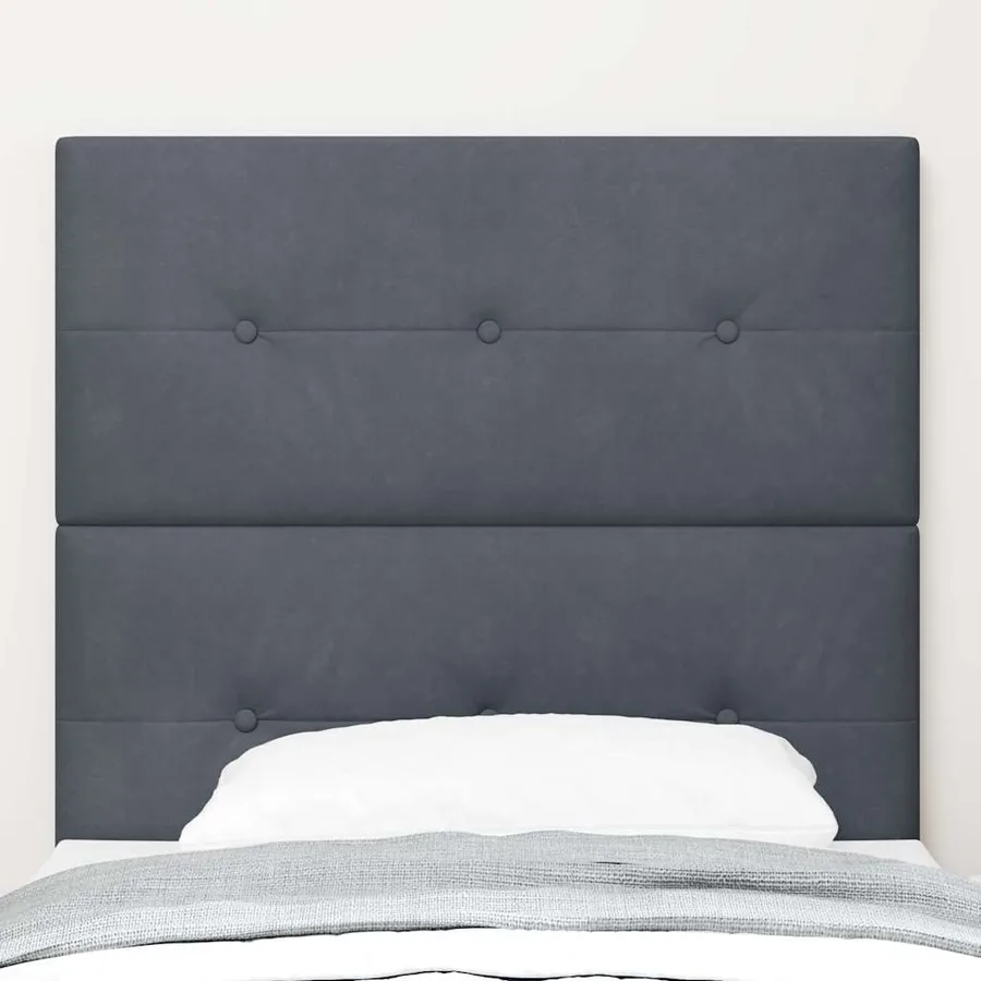 Tête de lit LED avec bandes LED Gris 80 cm Velours - 3