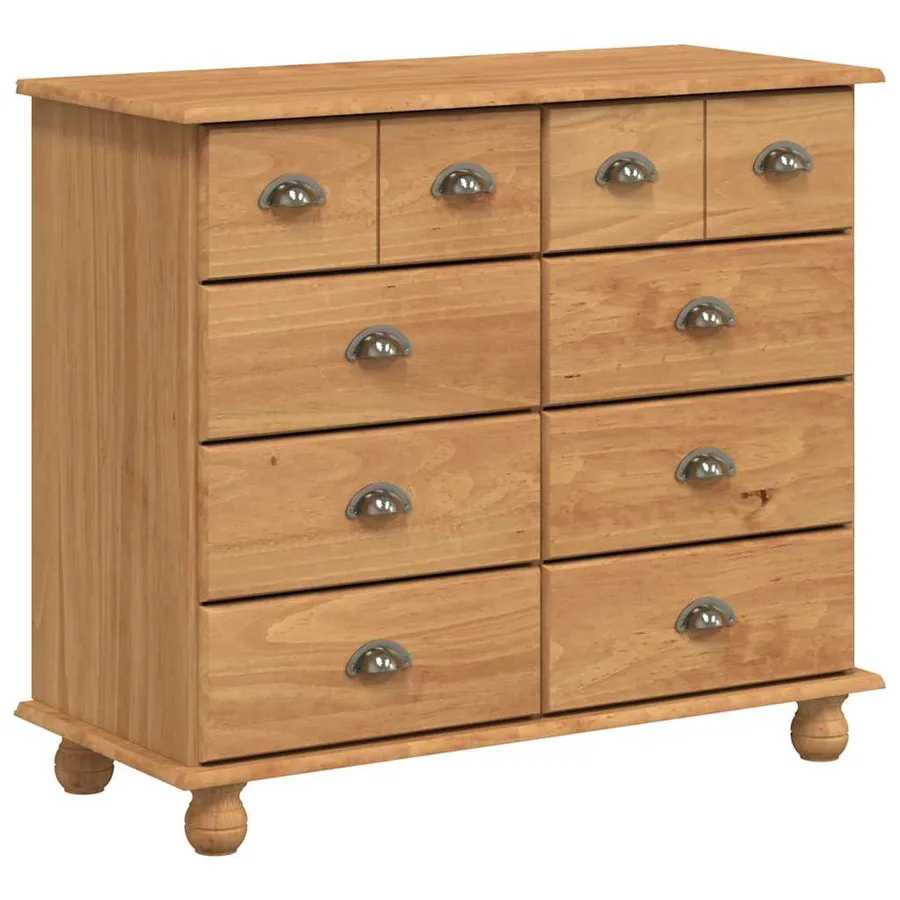 Commode ASKIM Marron 91 x 40 x 79 cm Bois de pin massif - 2