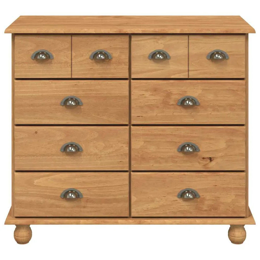 Commode ASKIM Marron 91 x 40 x 79 cm Bois de pin massif - 6