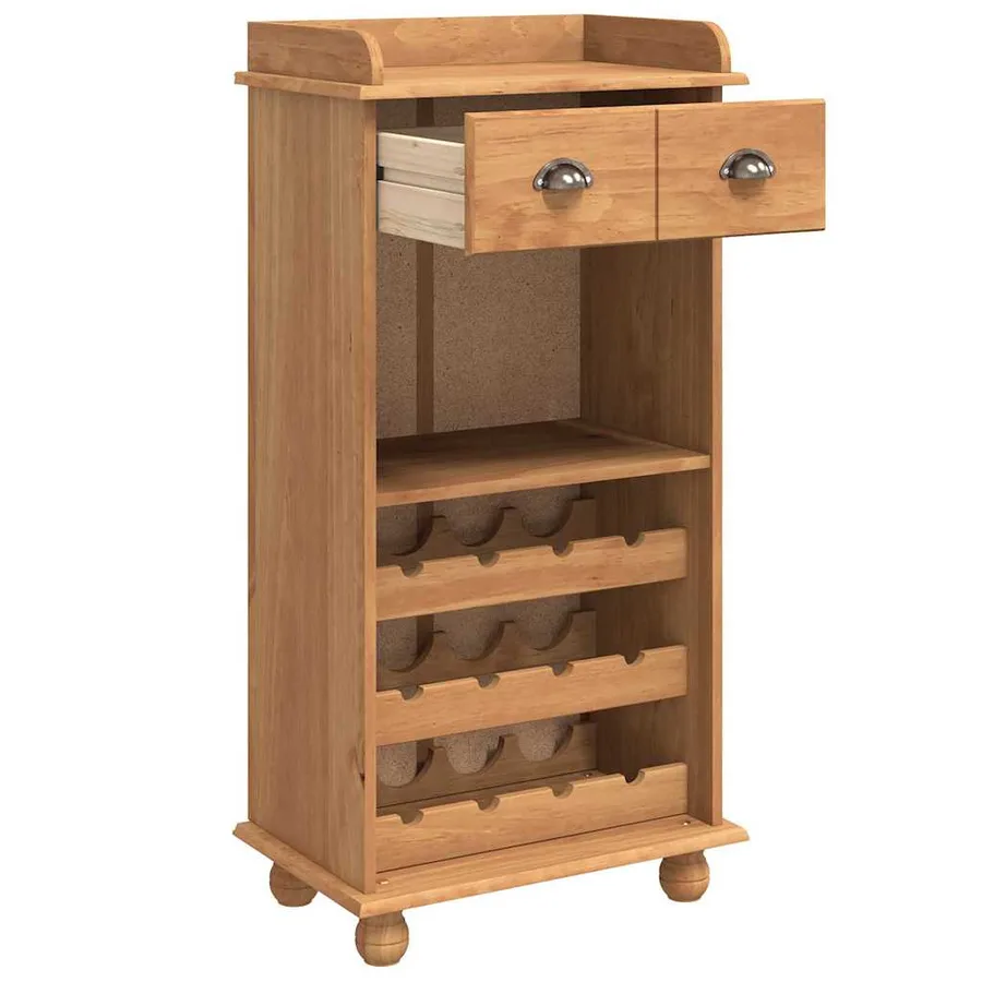 Cabinet à vin ASKIM Cire de Miel 57 x 37 x 114 cm - 5