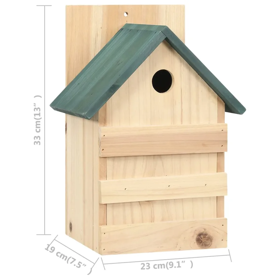 Nichoirs 4 pcs 23x19x33 cm Bois de sapin - 8