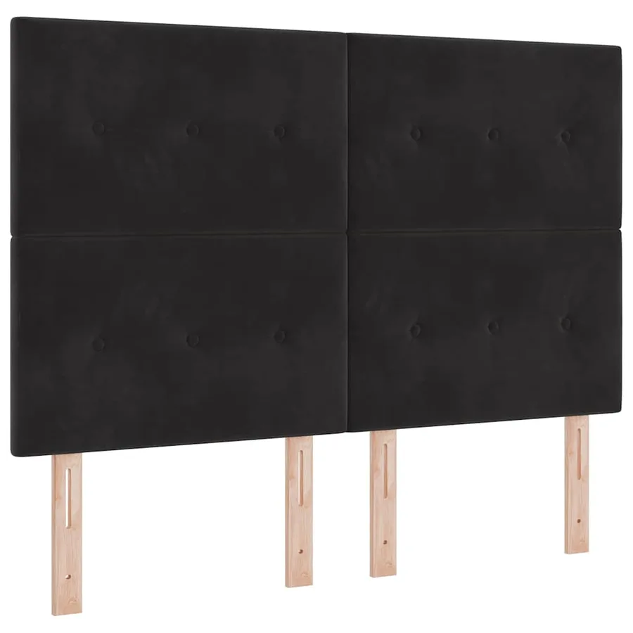 Tête de lit Noir 160 cm Velours - 2