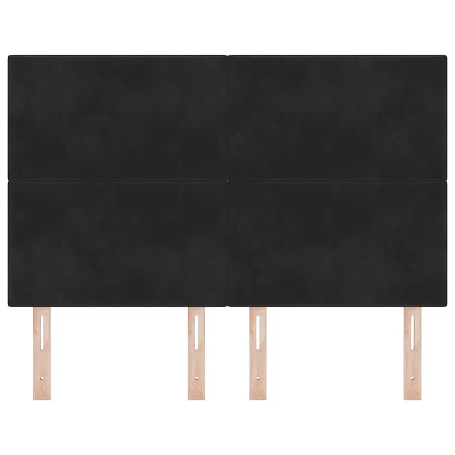 Tête de lit Noir 160 cm Velours - 4