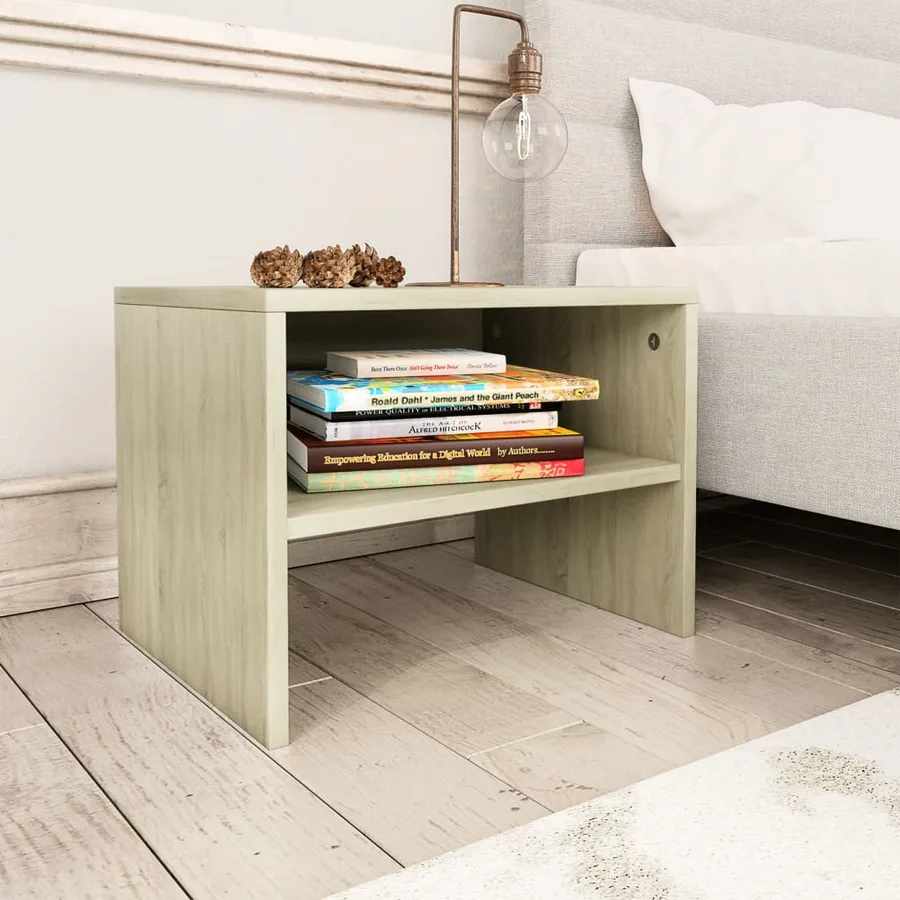 Tables de chevet 2 pcs Chêne sonoma 40x30x30 cm Bois ingénierie - 2