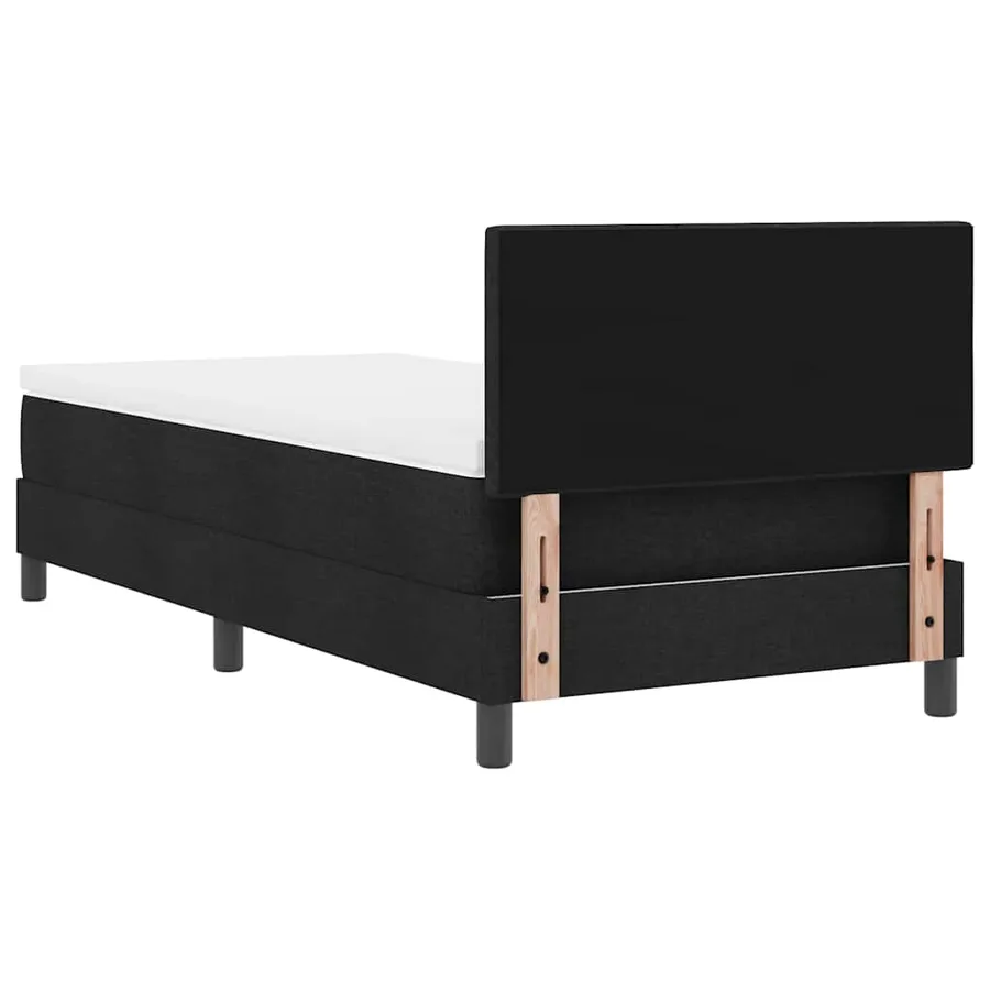 Lit à ressorts avec bandes LED Noir 90 x 190 cm tissu - 8