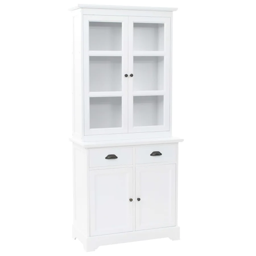 Vaisselier avec 4 portes MDF et Bois de pin 80x40x180 cm