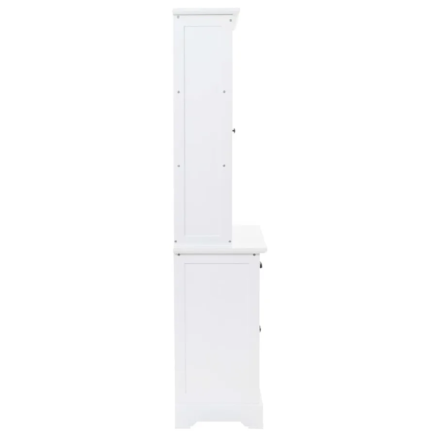 Vaisselier avec 4 portes MDF et Bois de pin 80x40x180 cm - 3