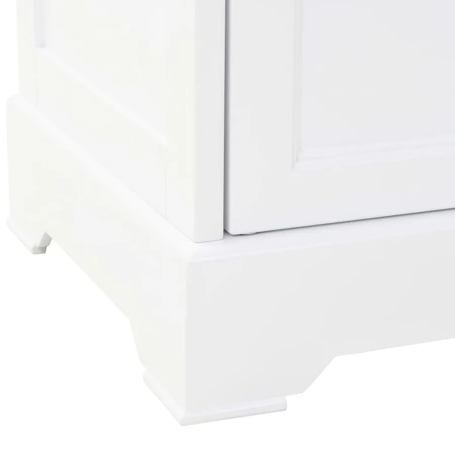 Vaisselier avec 4 portes MDF et Bois de pin 80x40x180 cm - 9