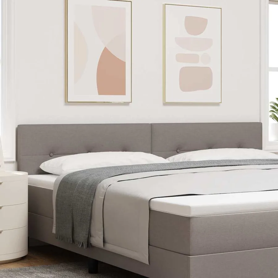 Tête de lit réglable en hauteur Taupe 200 cm tissu