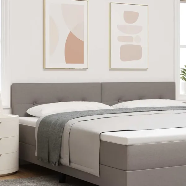 Tête de lit réglable en hauteur Taupe 200 cm tissu