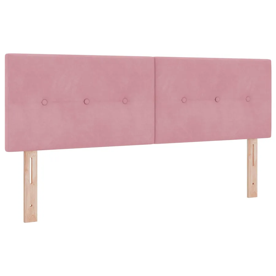 Tête de lit LED avec bandes LED Rose 160 cm Velours - 2