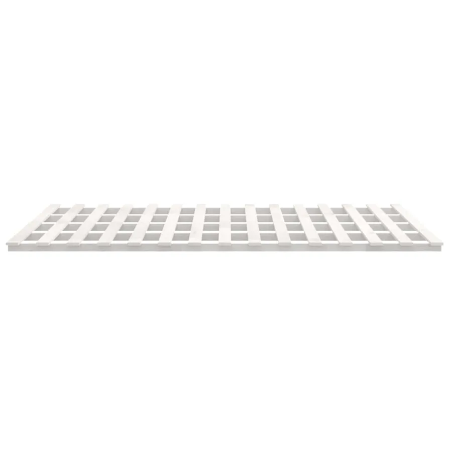 Cadre de lit sans matelas blanc 160x200 cm bois de pin massif - 6