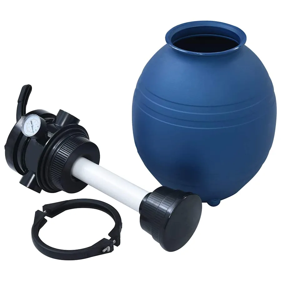 Swimming pool sand filter with 4-position valve Blue 300 mm - 4