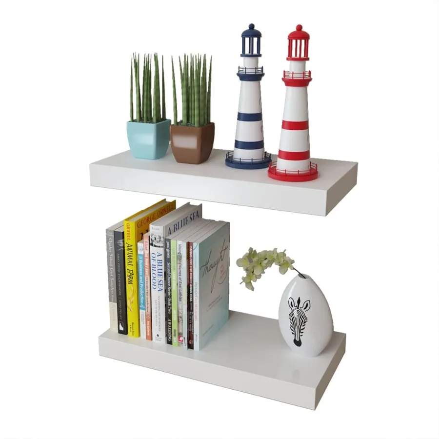 Étagères murales 4 pcs Blanc 40 cm - 3