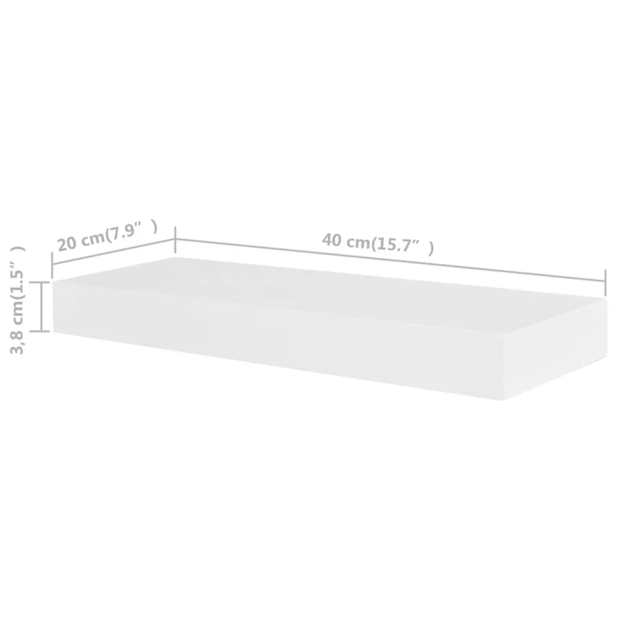 Étagères murales 4 pcs Blanc 40 cm - 5