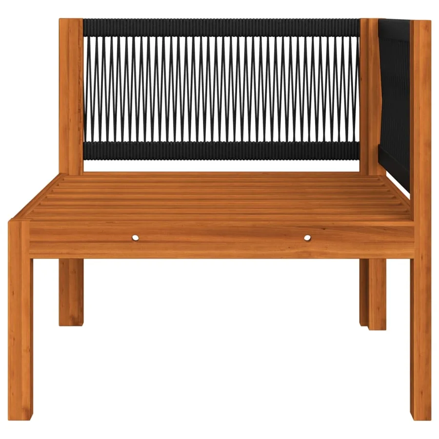 Canapé de jardin 4 places avec coussin en bois d'acacia et corde - 10