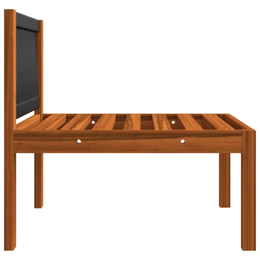 Canapé de jardin 4 places avec coussin en bois d'acacia et corde - 14