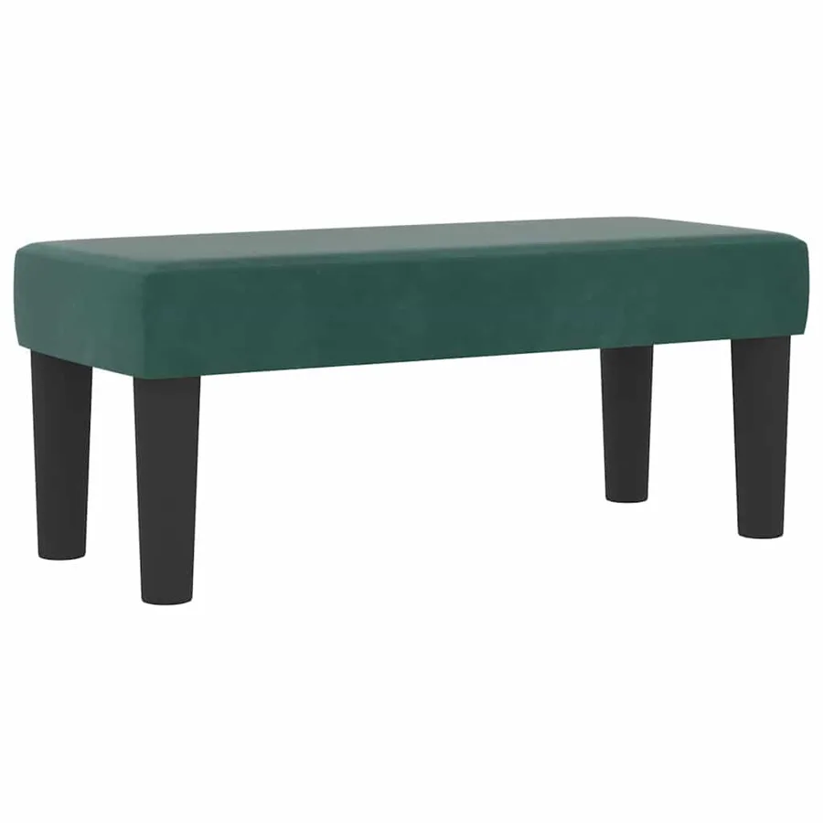 Lit à ressorts avec coussin Vert foncé 200 x 80 cm Velours - 5