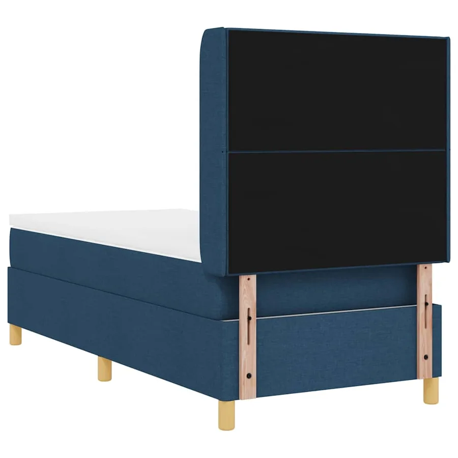Lit à ressorts avec bandes LED Bleu 80 x 200 cm tissu - 10