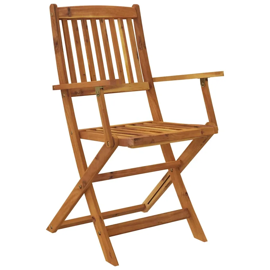Ensemble à manger de jardin pliable 5 pcs Bois d'acacia solide - 3